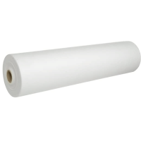 A large, long tube of soft non-woven white protective sheeting